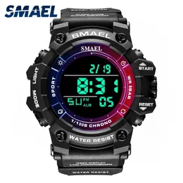 Нарученные часы Smael Digital Display Sports Men's Men's Watch 50 метров водонепроницаем