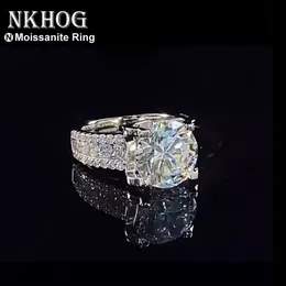 Coppia di anelli Real 2 8mm Wedding Ring per le donne 925 Sterling Silver Band D Color VVS Diamond Engagement Fine Jewelry con Gra 230519