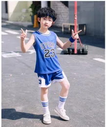 verão nova 2pcs roupas definidas para crianças meninas meninas esportes de garotas roupas de basquete infantil uniforme infantil garotas meninas