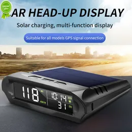 New Car Wireless GPS Solar Head Up Display Mph KM/H Speedometer Time/Speed alarm/Temperature/Altitude HUD Display Car Clock