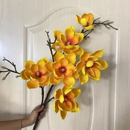 Fiori decorativi Art Lotus Magnolia Fake Simulation Pu Hand Washable Living Room Floor Wedding Opening Ornamen