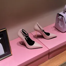 hög stilettklack sandal designer klänning skor rosa eleganta sandaler 8cm fest nattklubb skor kristall silver sulor kvinnor sommar pumps margot jewel hög kvalitet