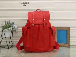 Designer Red Bolsas de mochilas de mochilas vermelhas homens homens genuínos de couro de couro bolsa escolar Moda Lady Knapsack Back Mack