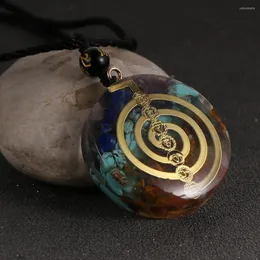 Pendanthalsband 1/2/3 stenergi generator orgone amulet 7 chakra halsband reiki helande smycken