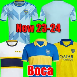 MARADONA 22 23 24 Camisetas de fútbol de Boca Juniors Aficionados Versión de jugador BENEDETTO TEVEZ DE ROSSI camisa de futebol CARLITOS 2023 2024 tercera camiseta de fútbol uniformes