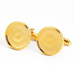 Polska 5PRS/LOT ANTIK GULD SILVER CUFFLINK BLANKS MENS SMYCKEL Handgjorda manschettkroppar för DIY Cabochon smyckesfynd manschettknappar för män