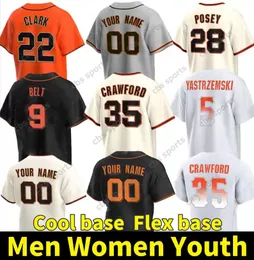 28 Buster Posey Casey Schmitt Jersey SF Brandon Crawford Giants 5 Mike Yastrzemski 야구 유니티 Joey Bart Logan Webb Joc Pederson Brandon Barry Bonds Custom