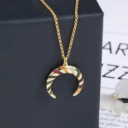 Necklaces Euro Jewelry Fashion Inlay Colorful Stone Necklace Women Gold Color India Necklaces Jewelry New Collier Femme Zk30