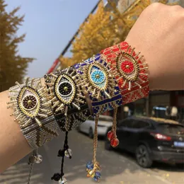 Bracelets Zhongvi 가장 친한 친구를위한 사악한 눈 팔찌 트렌디 한 Miyuki Jewelry 행운의 펄스 라스 Mujer Moda 여성을위한 독특한 팔찌 도매