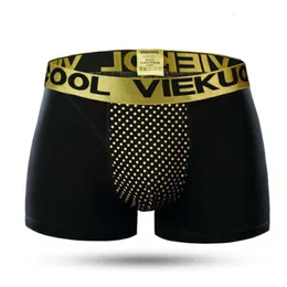 Underbyxor 5xl män underkläder mjuka boxare mens is silk brittisk magnetisk terapi boxare shorts plus storlek fast bomull 230519