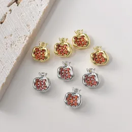 Other 20 pcs/lot couleur Zircon noyau dessin animé grenade forme cuivre flottant médaillon charmes bricolage bijoux boucle d'oreille/collier accessoire