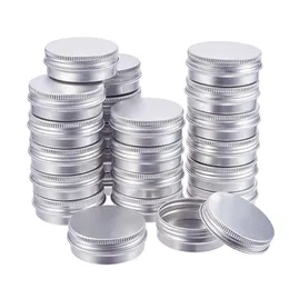 Wyświetlacz 50pcs 5 ml 20 ml 25 ml okrągłe aluminiowe puszki puszki słojczy