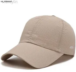 볼 캡 23SS 디자이너 Lululemens 여성 캡 야구 모자 Quickdrying Baseball Hat Sweatabsorbing Sundshade 야구 모자 오리 혀 Lulus Lemon J