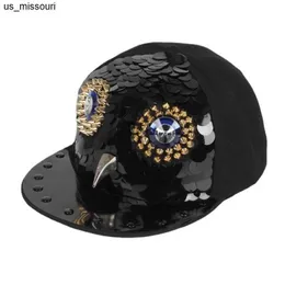 Caps de bola doitBest Europa metal punk infantil tampas de beisebol rebite crianças chap de hip hop snapback taps meninos garotas pico de capitão-filho-filho J230520