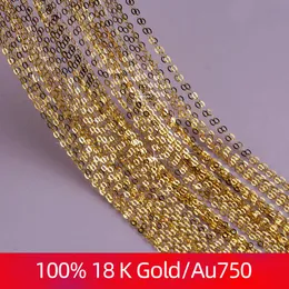 Bilezik XF800 Orijinal Altın Kolye Güzel Mücevherler Gerçek Au750 Beyaz Sarı Altın Zincir Düğün Partisi Hediye Kadınlar İçin Romantik Kız D206