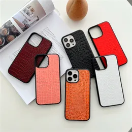 Custodia per telefono Vogue modello coccodrillo di lusso per iPhone 14 13 12 11 Pro Max XR XS 7 8 Plus SE2 SE3 Cover posteriore in pelle di coccodrillo resistente e protettiva