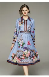 2023 Повседневные платья богемные летние платье для отдыха Женщины модная взлетно -посадочная полоса с длинным рукав