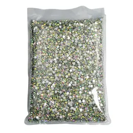 False Nails Wholesale Big Package Bulk Crystal s 100 Gross SS6 8 10 12 16 20 30 Flatback AB Color Glass Non fix Nail Art Stone 230520