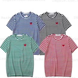 Embroidery CDG Fashion Mens Play T Shirt Designer Red Heart Shirt Commes Casual Women Shirts Des Badge Garcons High Quanlity TShirts Cotton oversize S -2XL