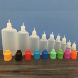 Needle Bottle 5ml 10ml 15ml 20ml 30ml 50ml Soft Dropper bottles CHILD Proof Caps Store liquid