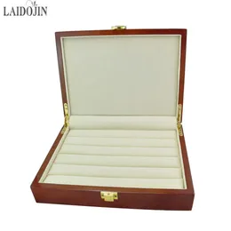 صناديق laidojin 20pairs سعة أزرار أكمام أزرار أكمام مربع مربعات الهدايا الفاخرة مربعات هدايا عالية الجودة مرانية خشبية العلبة 240*180*55mm