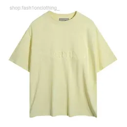 Es Men's t Shirts Fear God Multi Thread Season Front Three-dimensional Letter Round Neck Short Sleeve T-shirt 3 H819