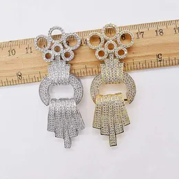 Polish more strings white/ yellow zircon Jewelry Clasp wholesale clasps/hooks FPPJ FOR DIY