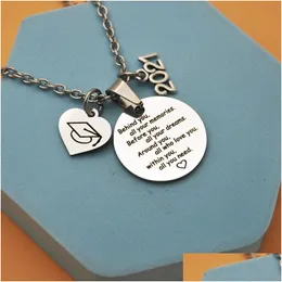 Pendant Necklaces 2021 Creative Necklace Graduation Season Souvenir Jewelry Gift Graduate Students Positive Energy Drop Delivery Pend Dhjxu