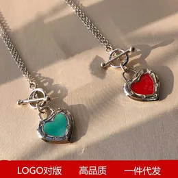 high-quality 925 Sterling Silver Love Necklace is unforgettable New Versatile Fashion Heart Pendant Chain Valentine's Day Gift