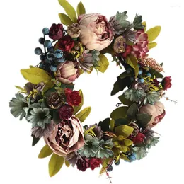 装飾的な花人工偽牡丹ホームデコレーションアクセサリーパーティークリスマスリースウェディングレイタンペンダント