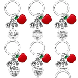 Anahtar Yüzükler Paslanmaz Çelik Kalp Şeklinde Yazı Zincirleri Öğretmenler Günü Sevgililer Günleri Noel Doğum Günü Hediyeleri Apple Charm Keyrings J DHUV2