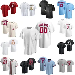 Custom Baseball 41 Alec Burleson Jersey 3 Dylan Carlson 21 Lars Nootbaar 7 Andrew Knizner 33 Brendan Donovan Stitched Flexbase Blau Rot Grau Weiß Mann Kinder Frau H-Q