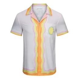 Camisas masculinas de grife masculinas camisas casuais verão havaiano camisa de manga curta masculina impressão em duas cores praia viagem lazer bolso grande respirável refrescante