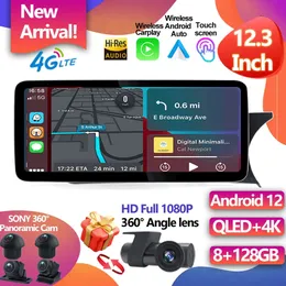 لـ Benz C W204 2011-2014 12.3 بوصة Android 12 شاشة Car Screen Accessories Auto Carplay Video Radio Sonitors Multimedia Player RHD