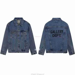 Designer Clothing Galleries Casual Coats High Version American Fashion Galleryes Depts Basic Embroidery Men Women Wash Blue Damage Jacket Denim Jacket mens 2023
