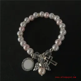 Braccialetti sublimazione braccialetti di perline ala vuota per le donne braccialetto stampa a caldo gioielli di consumo fai da te 15 pz/lotto