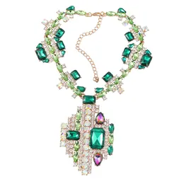 Colares novo estilo barroco cristal gemas colar jóias para mulheres vintage étnico lindo colar de declaração