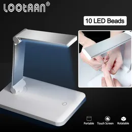 Essiccatori per unghie Lootaan Lampada pieghevole Luce solare UV LED per unghie Desktop Per manicure Cura di tutti gli smalti gel 10 230520