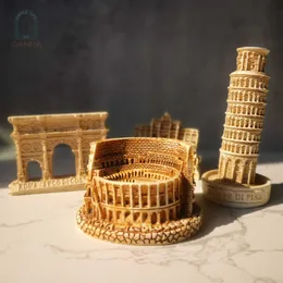 Nyhetsartiklar Simulering Ancient Rom Colosseum Harts Mini Staty Sandbord Byggnad Desktop Decoration Classical Architecture Sculpture G230520