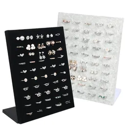 Boxen Schwarz/Grau Samt Tragetasche Schmuck Ringschachtel Board Holder Aufbewahrungsbox -Platten Organizer 20*10*23 cm