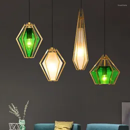 Pendant Lamps Diamond Multicolor Glass Lights Milan Art Home Deco Modern Loft Hanging Lamp For Living Room Kitchen LED Light Fixtures