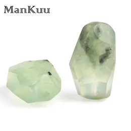 Crystal ManKuu 2530mm Irregular Green Grape Natural Stone Bead Drilled Big Crystal Rhinestone Beads Jewelry Making Accessories 5pcs/Lot