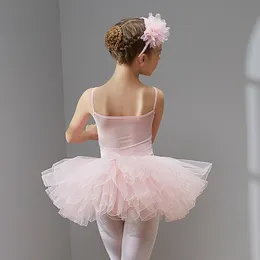 Dans kıyafeti bale elbisesi kızlar için kolsuz bale dans giyim yürümeye başlayan çocuk bale leotard dans elbisesi tutu elbise çocuk dans etekleri tül 230520