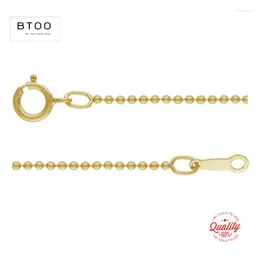 チェーンBtoo Real 14K Gold Fill Bead Bead Chain Necklace 1mm/1.2mm/1.5mmジュエリーミニマリストの女性