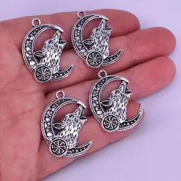 charms 50pcs Wolf Amulet Moon Star Wicca Witchcraft Pagan Jewelry Slavic Kolovrat Pendant charm Talisman for women man Accessories
