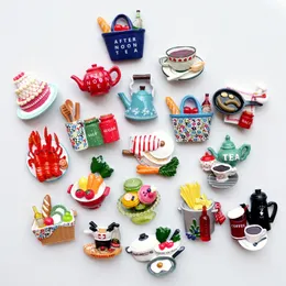 Fridge Magnets 3D Creative Simulation Food Cute Mini Home Decor Stickers Refrigerator Paste Room Decoration Collection 230520