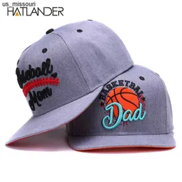Boll Caps Hatlander Original Semi Curved Snapback Caps Mamma Baseball Cap Dad Basket Cap Par Gray Hip Hop Hat Bone Sports Hats J230520