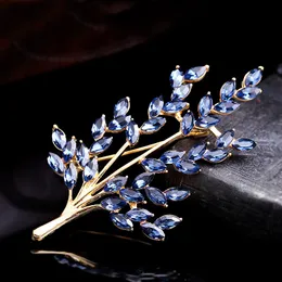 Vete Ear Flower Crystal Brosches Bouquet New Women's Brooch Pin Jewelry Accessories Gift Broche de Flores