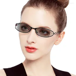 Solglasögon rockjoy pochromic läsglasögon kvinnor övergång diopter eleganta damer mode hallow design glasögon ram kvinnlig