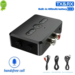 Novo transmissor receptor bluetooth 5.0 rt01 2 em 1 adaptador de áudio 5v rx + aux para bt lança equipamento carro chamada handsfree rádio para pc